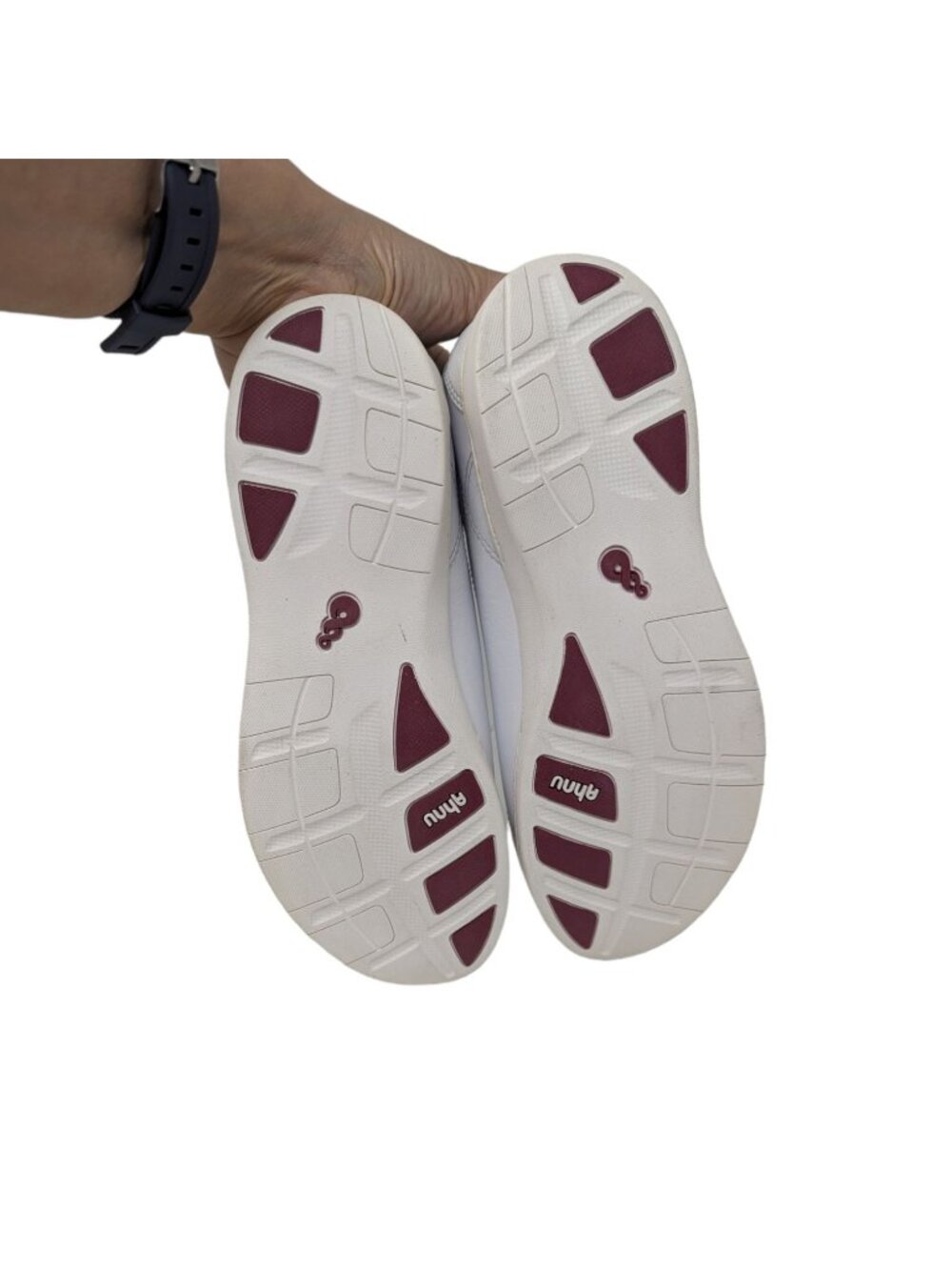 Ahnu Womens Noe Powder White Leather Tennis Shoes Sneakers Trainers Size 7 - Picture 6 of 6